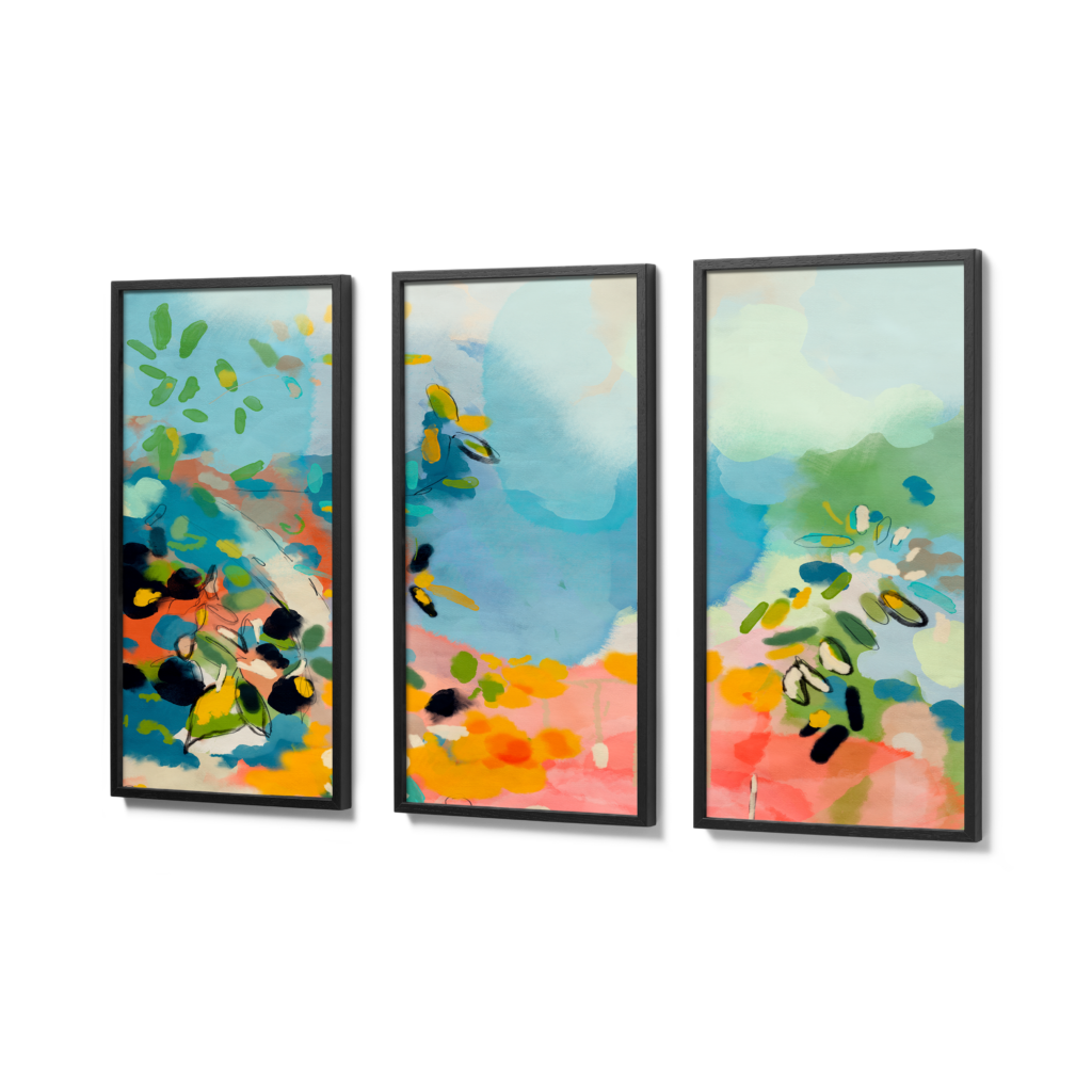 Ana Rut Bre, 'Garden with Sea View' Set of 3 Framed Prints, 30 x 60cm ...